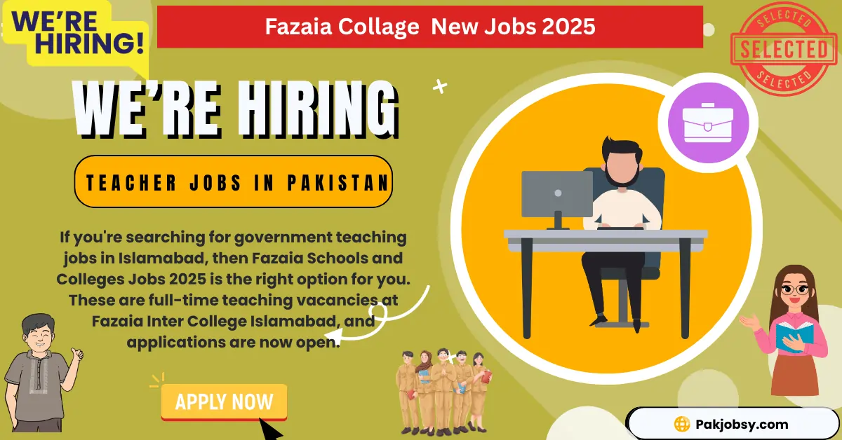Fazaia Schools and Colleges Jobs 2025