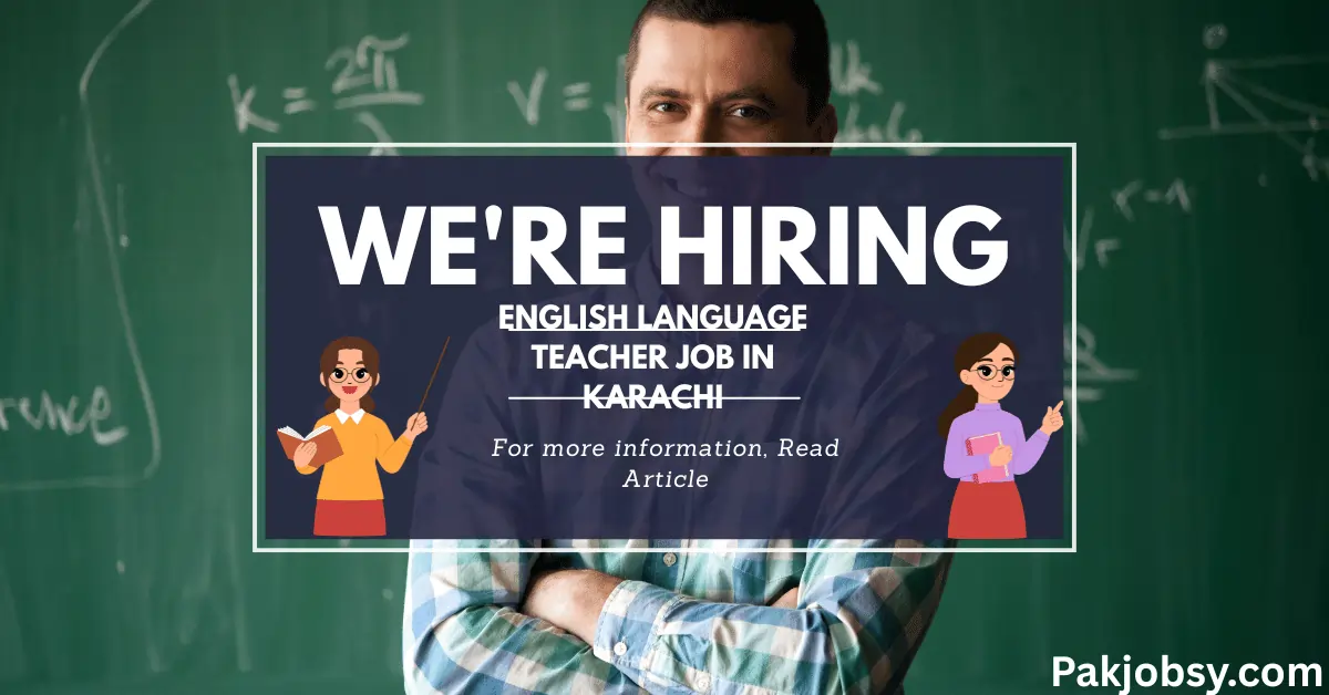 English Language Teacher Job in Karachi English Language Teacher Job in Karachi