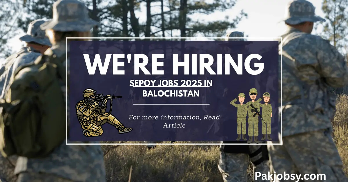 Sepoy Jobs 2025 in Balochistan